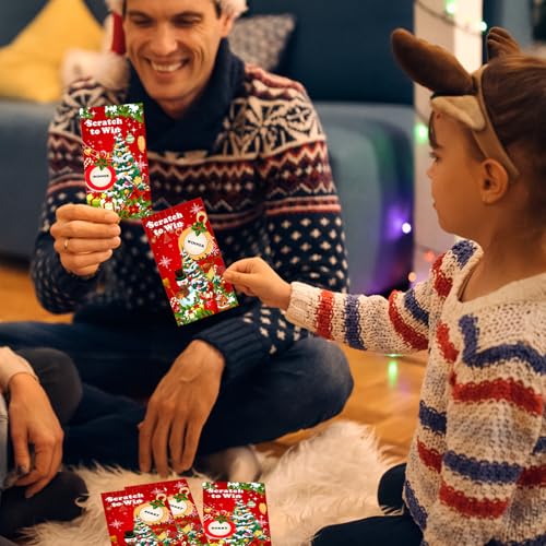 Christmas Scratch Off Cards 40-Pack - Holiday Party Games for Adults and Kids