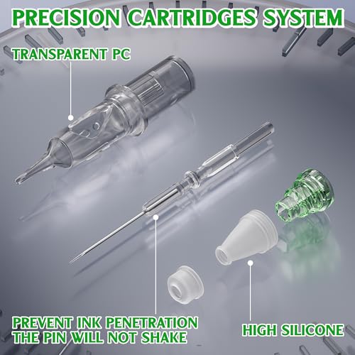 HAILONGWEN 1203RL Tattoo Cartridge Needles 20 Count 3 Round Liner