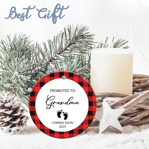 Promoted to Grandma 2025 Christmas Ornament - First Time Grandma Keepsake