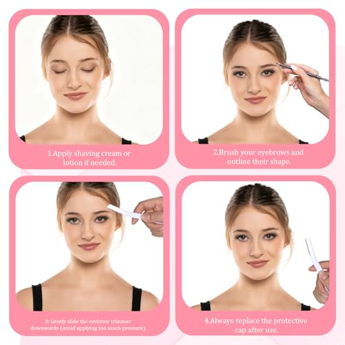 Dermaplane Razors for Face 6pcs - Stainless Steel Eyebrow & Peach Fuzz Removal