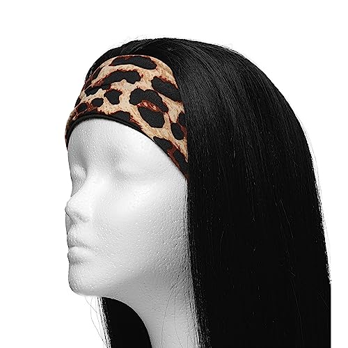 Red by Kiss Wide Stretchy Headbands for Women 2-Pack - Black & Leopard