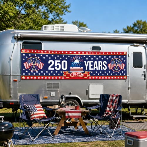 Large 4th of July Banner 1776-2026 - Patriotic Decor for Outdoor Events