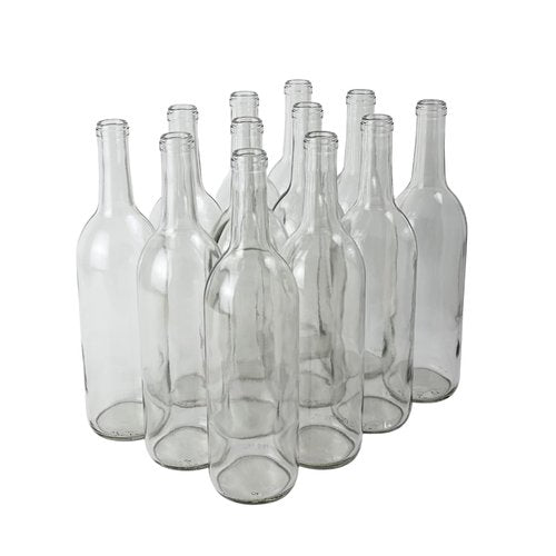 FastRack 24 - 750ml W5 Clear Bordeaux Wine Bottles-2 Cases, 750ml