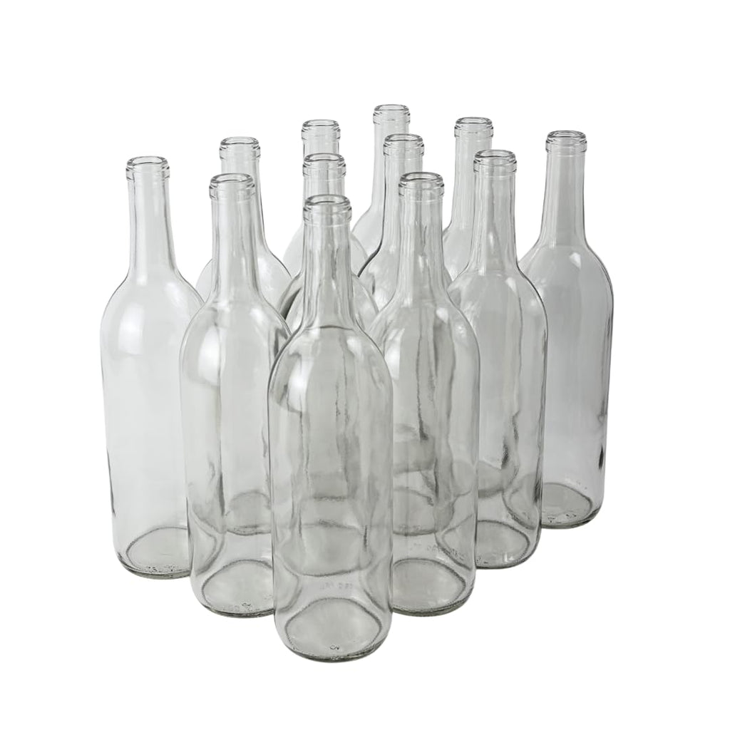 FastRack - W5 Wine Bottles, Bordeaux Liquor, Green and Clear, 750 ml Empty