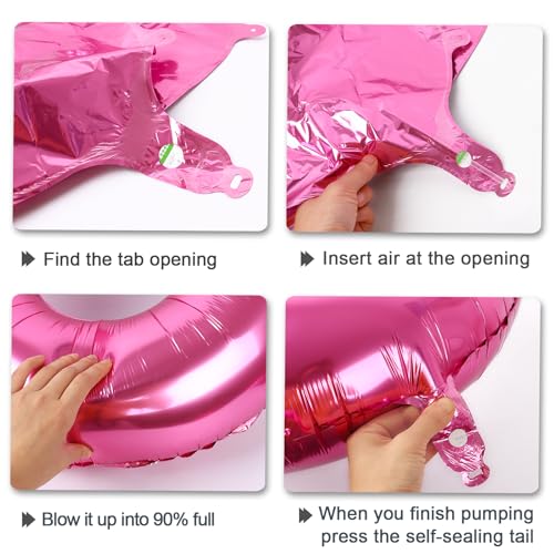 40 Inch Pink Number 24 Foil Balloon - Premium Quality Mylar