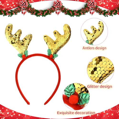 Christmas Reindeer Antlers Headband Bulk Party Favor - 20 Pieces