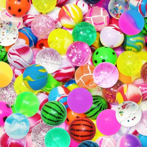 50PCS 27mm Bouncy Balls for Kids - Vibrant Rubber Party Favors