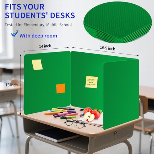 Bcabo 6-Pack Desk Privacy Dividers for Students - Waterproof Classroom Shields