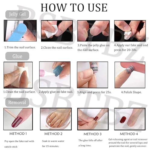 French Tip Press on Nails Nude Almond Fake Nails with Bow and Pearls