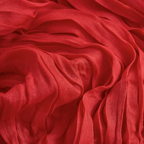 6 Pack Red Cheesecloth Table Runners - 10FT Rustic Boho Holiday Decor
