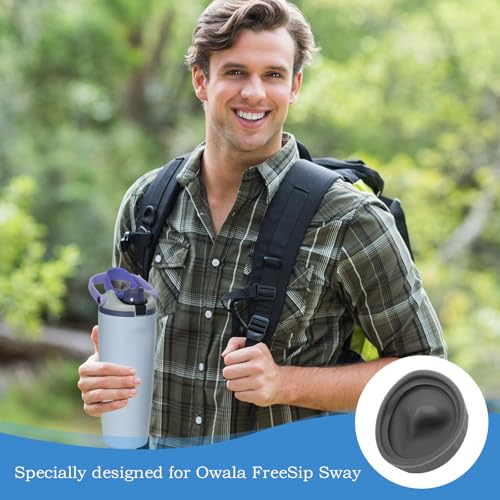 4Pcs Replacement Stopper Compatible with Owala FreeSip Sway Tumbler 30oz 40oz Water Bottles, Silicone Seal & Ring Set, Leak-Proof Stopper Insert and Cap Seal Replacement Accessories