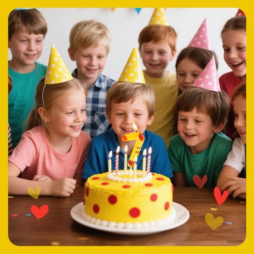 Cartoon Number 7 Birthday Candle - Fun Yellow Cake Decoration