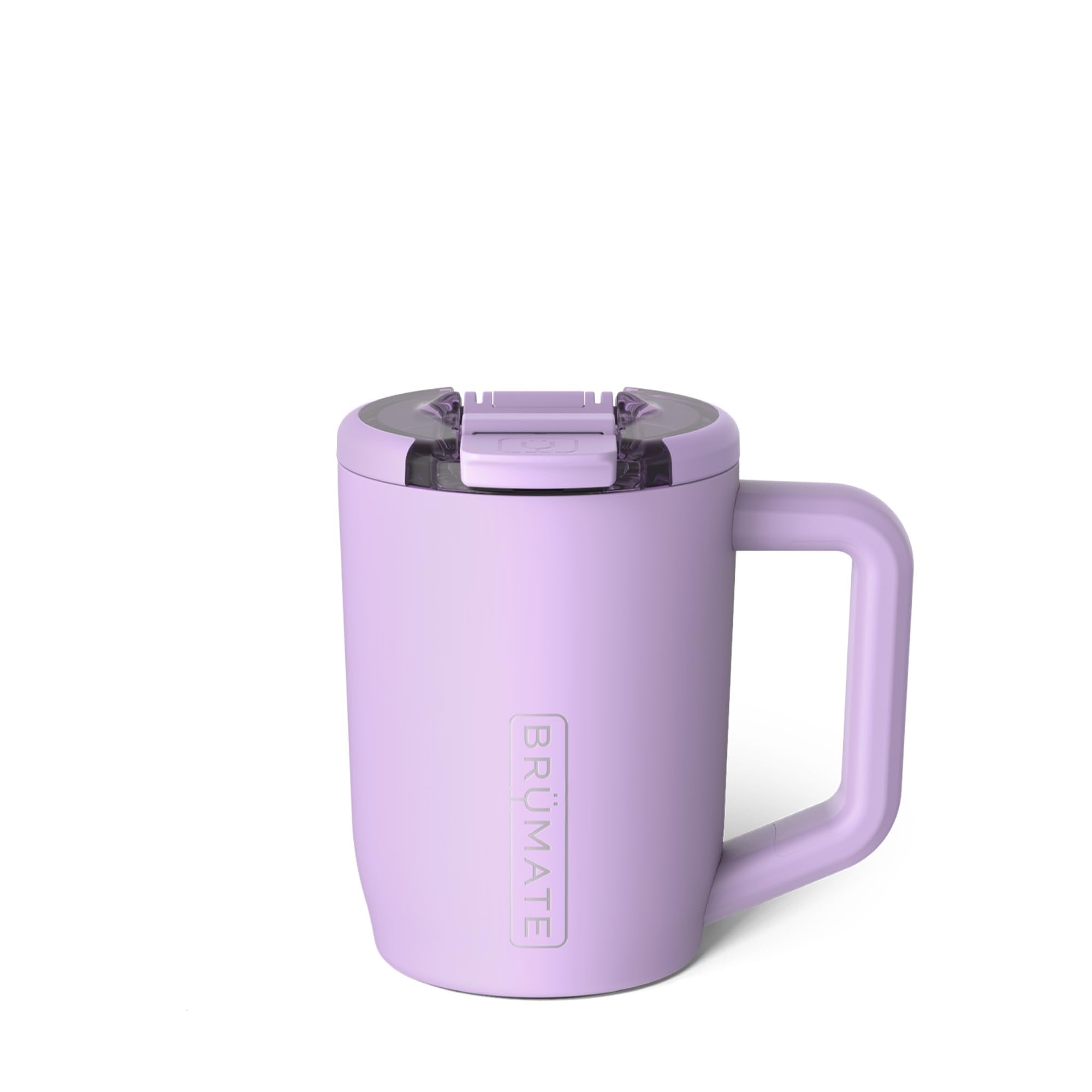 BrüMate Müv - 15oz 100% Leak Proof Insulated Coffee Mug with Handle & Lid - Stainless Steel Coffee Travel Mug - Double Walled Coffee Cup (Lavender)