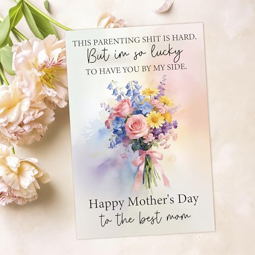 Floral Mother's Day Card for Wife - I'm So Lucky to Have You
