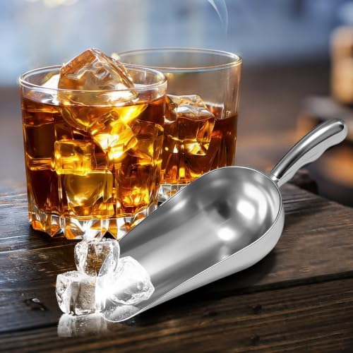 Cast Aluminum Ice & Dry Goods Scoops Set of 2, 12 Oz. Kitchen Utensils