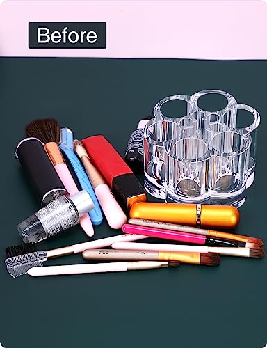 MOSIKER Acrylic Flower Lipstick Holder - 12-Slot Cosmetic Organizer