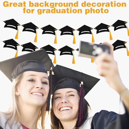 Congrats Grad Banner with Tassels - Class of 2025 Graduation Decor