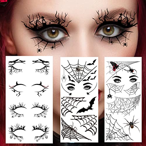 Furimuk Halloween Eyeshadow Stickers & Temporary Tattoos Set