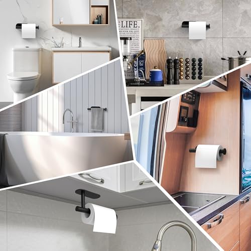 Self-Adhesive SUS304 Stainless Steel Toilet Paper Holder - Easy Install