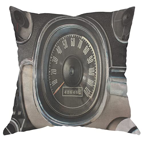 Ford Mustang Fastback Throw Pillow Cover, 18x18 Inch Cotton Linen Cushion