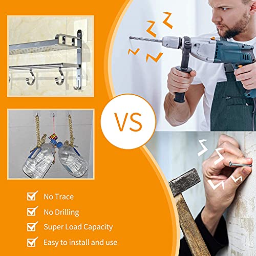 8-Pack Self-Adhesive Screws - No-Trace Wall Mounting Kit