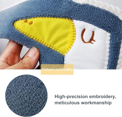 Plush Cotton Toilet Seat Cover with Warmer & Easy Lift Handle