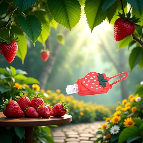 Cute Strawberry Travel Bottle - Refillable Hand Sanitizer Container