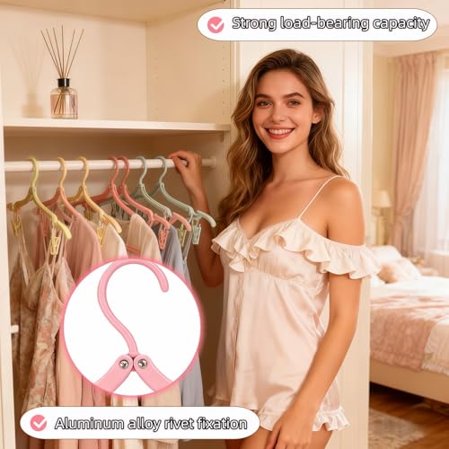 Foldable Travel Hangers 4 Pack - Space-Saving Non-Slip Design