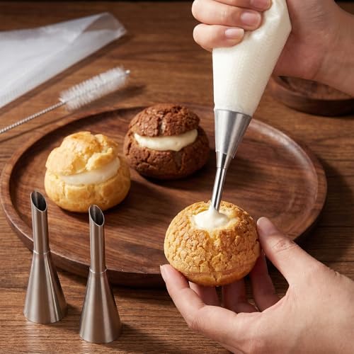 HJZHII 104-Piece Cupcake Piping Nozzles and Pastry Bags Baking Set