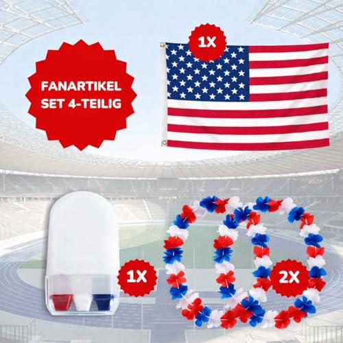 American 250th Anniversary Party Kit with Flag and Leis