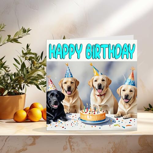 Premium Labrador Birthday Card - Eco-Friendly & Fun Design