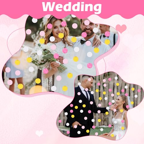 8000pcs Pink Tissue Confetti Dots for Party Decorations
