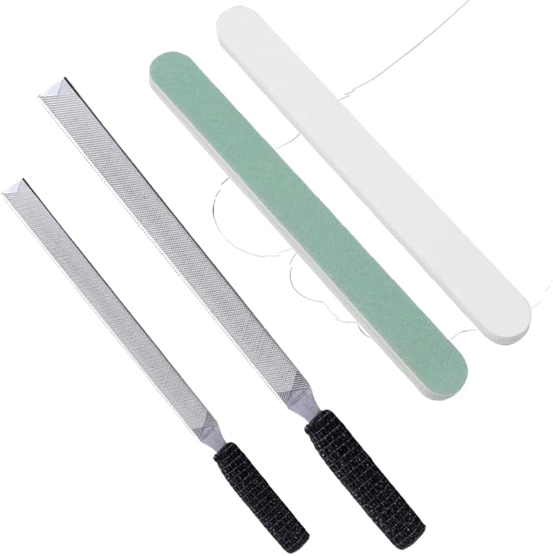 XIFEILOL Stainless Steel Toe Nail Files Set for Thick Nails and Dogs