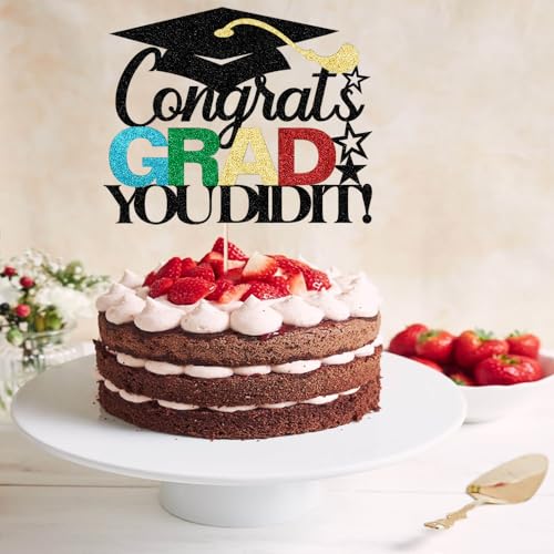 2026 Graduation Cake Topper - Congrats Grad Decorations