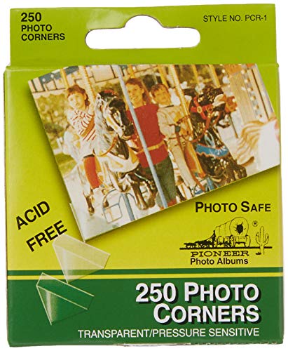 Pioneer Clear Self-Adhesive Photo Corners 250-Pack
