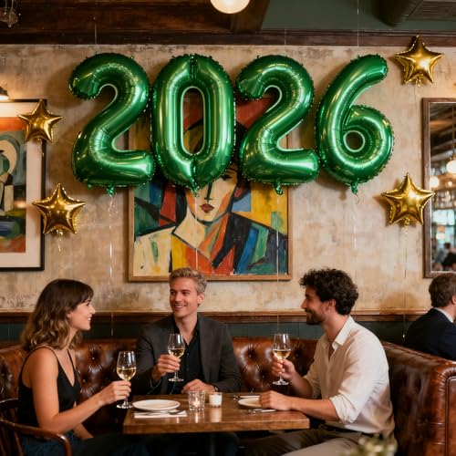 Green Jumbo 40-Inch 2026 Graduation & New Year Balloons