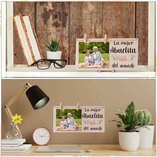 La Mejor Abuelita Del Mundo Wooden Photo Frame Gift