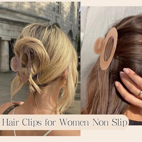 Ondder Large Claw Clips for Thick Hair 4.8 Inch Non-Slip Matte Acrylic Hair Clips