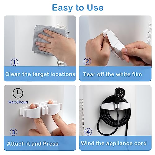 Lancord 8-Pack Black Appliance Cord Organizer for Kitchen & Household Devices