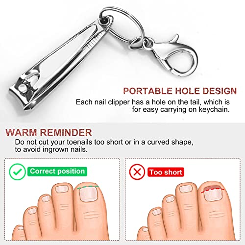 Tranchou Stainless Steel Nail Clipper Set with Built-in File, Large and Small