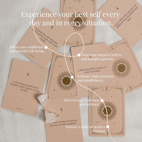 KAWAII KOI Affirmation Moments – 53 Motivational Cards with Stand for Women