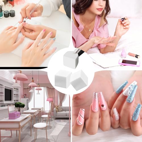AUUTI 200pcs Soft Ombre Nail Sponges with Grabbing Pen Manicure Tool Set