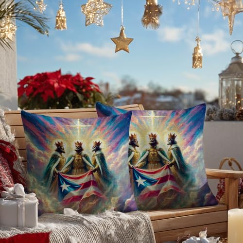 HOMETITUTE Three Kings Throw Pillow Covers 18x18 Set of 2