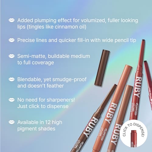 Ruby Kisses Plumping Effect Semi-Matte Lip Liner & Bold Color Plumper