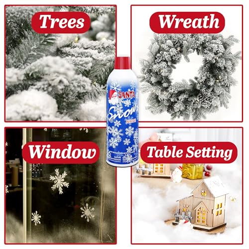 Artificial Snow Spray for Christmas Decorations 2 Pack - Winter Scene Effect