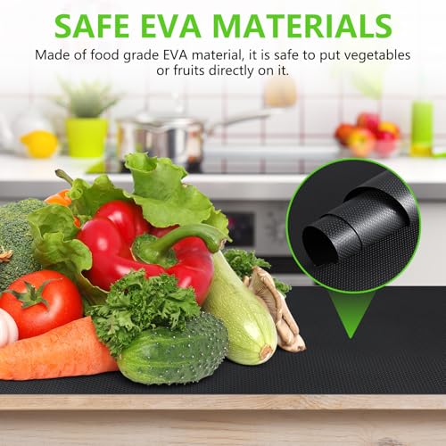 Non-Adhesive Shelf Liner 11.8" x 59" - Black EVA Drawer Mat
