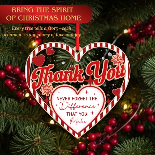 Thank You Appreciation Ornament 2025 - Holiday Gift for Teacher Coworker Boss Friend