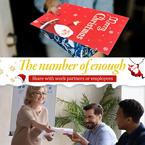 Christmas Greeting Cards Set with Envelopes, Stickers & Assorted Designs, 240 Pieces