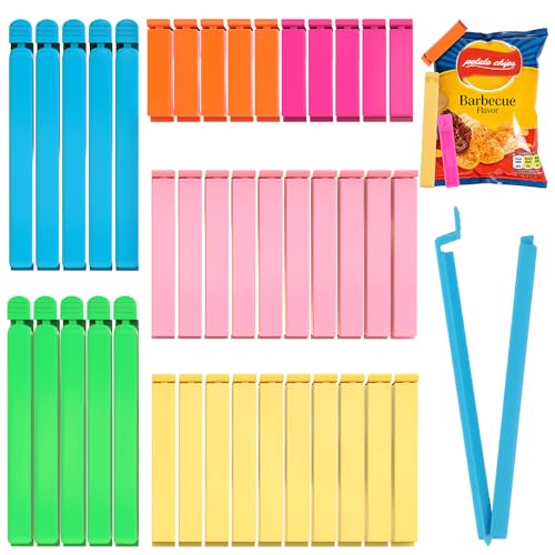 40 PCS Colorful Chip Clips - Food Storage Bag Sealing Clips