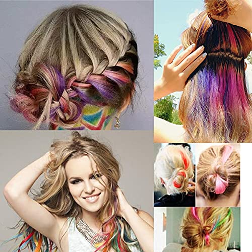 Onas Hot Pink Clip-In Hair Extensions 20 Inch Straight Synthetic 12pcs